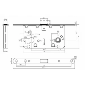 Защёлка магнитная под ключевой цилиндр LM 5212CL BL, черный матовый