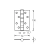 Петли универсальные, 4 подшипника, толщина 3 мм, метериал - латунь, стоимость за 1 шт ARCHIE без короны AO1O-C 1OOX7OX3-4BB-1U, Цвет Матовая латунь