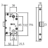 Защелки магнитные врезные SILLUR под ключевой цилиндр LM 5212CL AB / ACF, Цвет Бронза античная