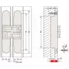 Петли дверные универсальные скрытого мотажа с 3d регулировкой SILLUR S-13O ANT. COFFEE, Цвет Кофе