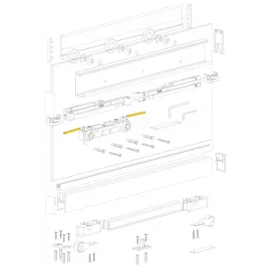 INVISIBLE-2 GLASS 1100/10, раздвижная система для стеклянных дверей толщиной 10 мм и шириной 1100мм