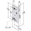 Замок Bonaiti (Бонаити) межкомнатный магнитный под WC B-FORTY N62 с отв. пл. F45 (черный), планка 190 мм