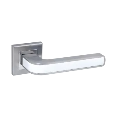 Дверная ручка ADDEN BAU PIEZA Q360 Хром / Белая вставка