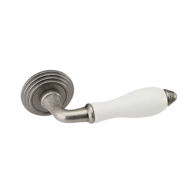 Дверная ручка ADDEN BAU PORCELLANA V214 Состаренное серебро/керамика