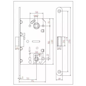 Защелка сантехническая беcшумная ADDEN BAU WC 414 Бронза