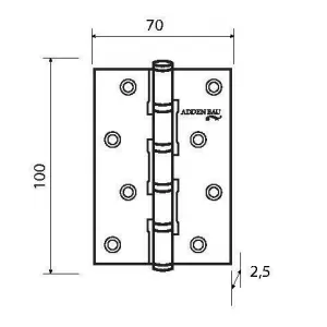 Петли универсальные ADDEN BAU 100X70X2.5 4BB Золото; без короны