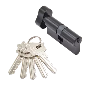 Цилиндр ADDEN BAU. CYL 5-60 KNOB BLACK ЧЕРНЫЙ ключ-завертка, 5 ключей, 60 мм