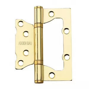 Петля дверная универсальная без врезки с двумя подшипниками ADDEN BAU. 100X75X2.5 BUT POLISH GOLD (цвет БЛЕСТЯЩЕЕ ЗОЛОТО)