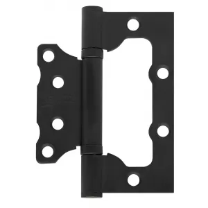 Петля дверная универсальная без врезки с двумя подшипниками ADDEN BAU. 100X75X2.5 BUT BLACK (цвет ЧЁРНЫЙ)