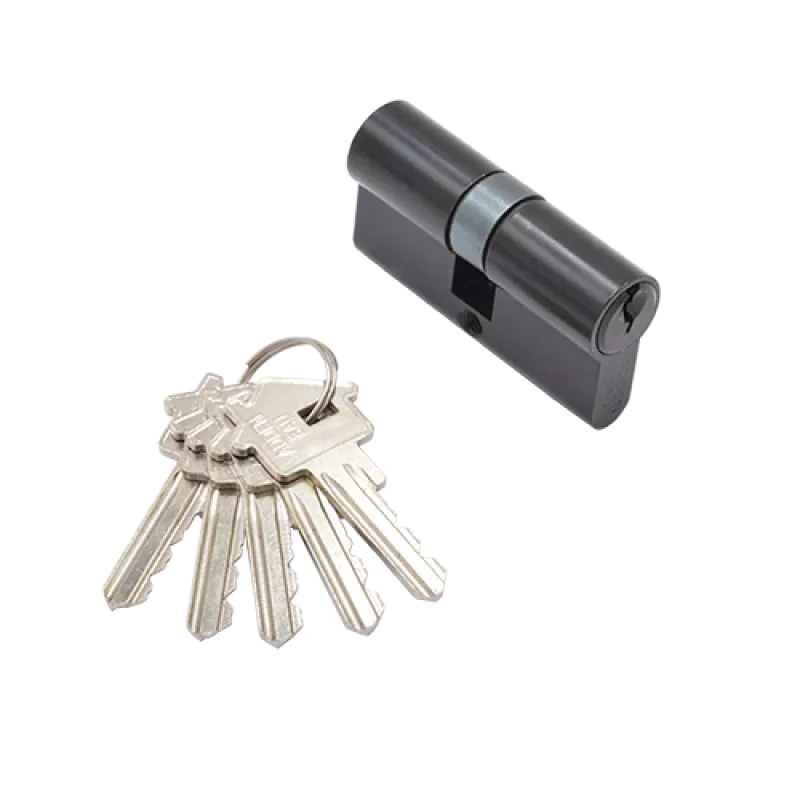 Цилиндры ключ-ключ ADDEN BAU  CYL 5-60 KEY BLACK Черный;ключ-ключ