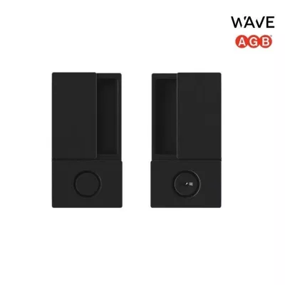 Ручка дверная AGB Wave WC Swing, черный (для распашных дверей)