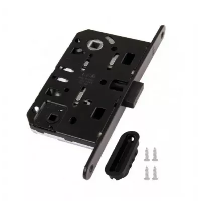 Защёлка магнитная сантехническая AGB MEDIANA POLARIS с ответной планкой (черный матовый)