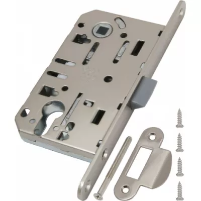 Корпус замка AGB (АГБ) под цил. MEDIANA EVOLUTION B01103.50.34.567 с отв. планкой B01000.13 (мат хром)