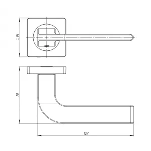 Дверная ручка SPLINE JK CP-8 хром