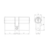 Цилиндровый Ajax (Аякс) механизм AZ100/100 mm (45+10+45) CP хром 5 кл.