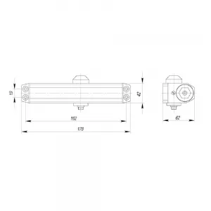 Доводчик дверной TDR-100 WH 50-100кг (белый)