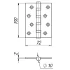 Петля Ajax (Аякс) универсальная IN4000U BL (4B/P 100x70x2) черный ПАКЕТ