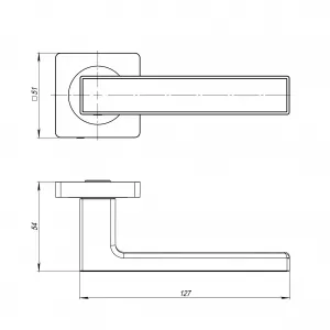 Ручка раздельная K.JK51.OPTIMA plus (OPTIMA plus JK) BL/GR-24 черный/графит