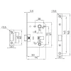 Защелка Ajax (Аякс) врезная PLASTLP72-50 (LP72-50) SN мат.никель