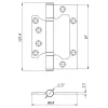 Петля Ajax (Аякс) универсальная без врезки IN4000W BL (100/P-2B 100x2,3) черный