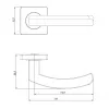 Ручка Ajax (Аякс) раздельная K.JK51.SIGMA (SIGMA JK) BL-24 черный