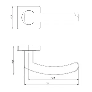 Ручка раздельная K.JK51.SIGMA (SIGMA JK) BL-24 черный