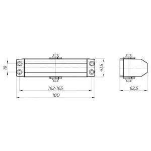 Доводчик дверной DCTR80-140 (TDR-140) 80-140кг AL алюминий