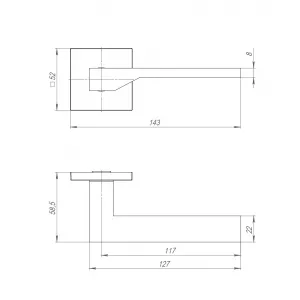 Ручка раздельная K.JS51.CLEVER SN-3 матовый никель