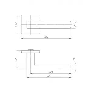 Ручка раздельная K.JS51.OPTIMAL SSG-39 сатинированное золото