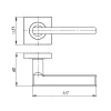 Ручка Ajax (Аякс) раздельная K.JK51.POLO TECH/IND SN/CP-3 мат.никель/хром (белая коробка)