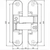 Скрытая петля Anselmi AN 140 3D 180° комплект (матовый хром)