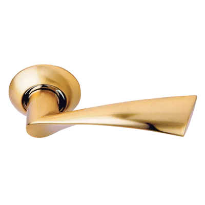 Ручки дверные на круглой розетке ARCHIE SO1O X11II, Цвет Золото матовое