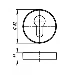 Накладка CYLINDER ET URB BL-26 Черный 2 шт.