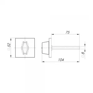Ручка поворотная BKW8.K.USS52 (BKW8/USS) FSG-39 флорентийское золото