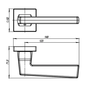 Дверная ручка GROOVE USQ5 SN/СР-3 Мат никель/хром