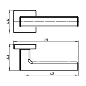 Дверная ручка SCREEN USQ8 SN/CP-3 Мат никель/хром