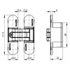 Петля Armadillo (Армадилло) скрытой установки U3D6000 AB (11160UN3D) бронза