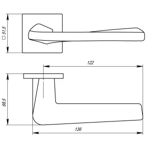 Дверная ручка TORSO USS MWSC-33 Итальянский тисненый