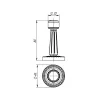 Упор Armadillo (Армадилло) дверной настенный DH033 CL/GOLD-24 Золото 24К