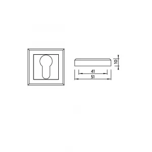 Накладка на ключевой цилиндр B0-30 GRAPHITE графит