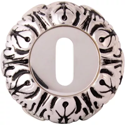 Ручки на розетке CLASS Накладка Cab NEW 60 мм Серебро 925 + черный