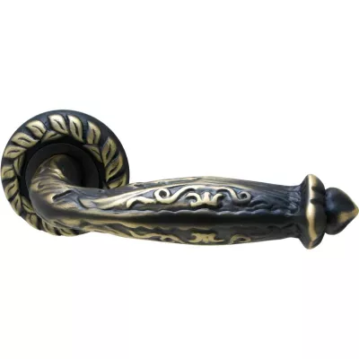 Ручки на розетке CLASS Дверная ручка на розетке 1075 Emerald 60 мм Затемненная бронза