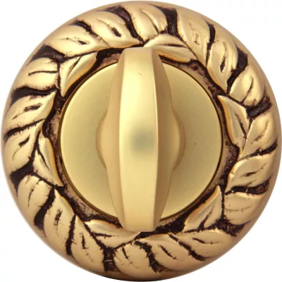 Ручки на розетке CLASS Накладка WC Rose 60 мм Старинная латунь + коричневый