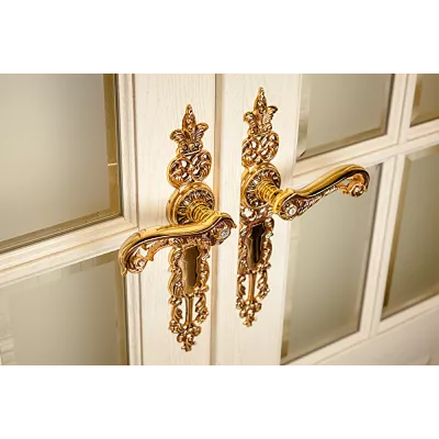 Ручки на планке CLASS 1110 Jade Cyl Золото 24К + коричневый + SW