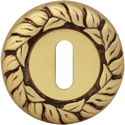 Ручки на розетке CLASS Накладка Cab Rose 60 mm Старинная латунь+коричневый