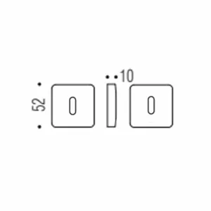 Накладка Colombo PT 13 BB под ключ буратино KEY матовый черный RoboquattroS