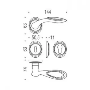 Ручка Colombo Cameo DB41 хром