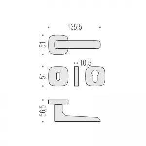 Ручка Colombo Spider MR11 матовый хром (без вставки)