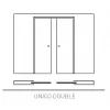 Пенал Rolapp UNICO DOUBLE 900+900x2000мм для двух раздвижных дверей (под обрамление) - EKC090DA