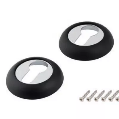 Накладки на евроцилиндр BUSSARE ESCUR EURO/FIN SC-01 BLACK Чёрный